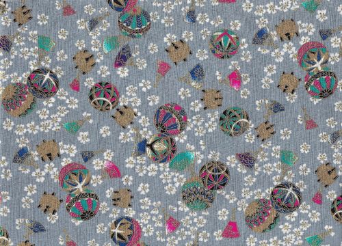 Japanese Cotton Fabric Temari 45x54 cm