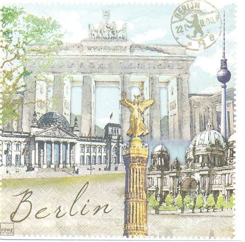 2 Serviettes papier Berlin Allemagne
