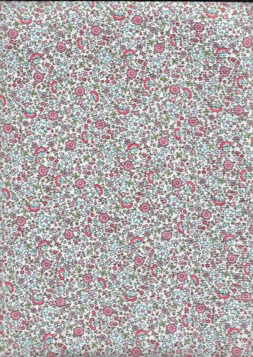 Cotton Fabric Flowers Bio Gots by 1/2 meter