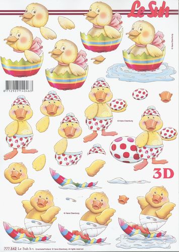 3D Sheet A4 Easter Duck