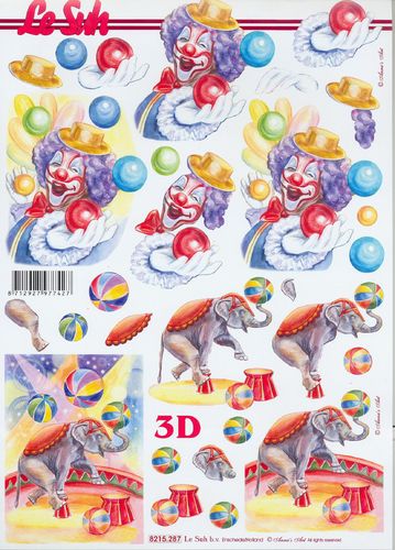 3D Sheet A4 8215-287 Circus