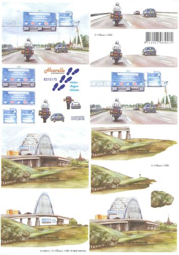 3D Sheet A4 Landscape Road