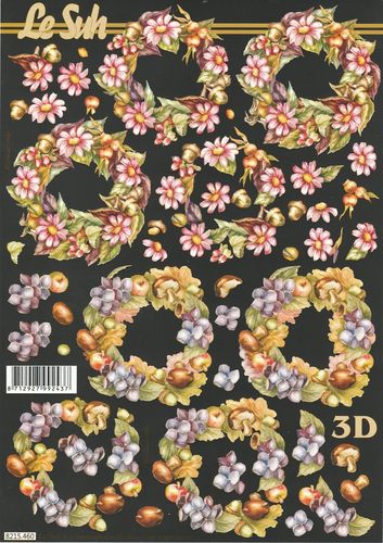 3D Sheet A4 8215.460 Floral wreath