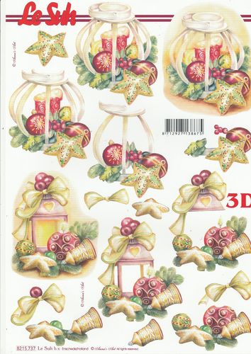 3D Decoupage Sheet 8215-737 Christmas Decoration