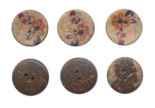 Coco Buttons 25 mm Sewing x 3 flowers