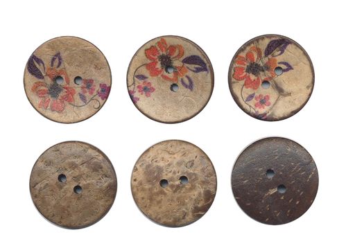 Coco Buttons 30 mm Sewing x 3 Flower