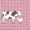 2 Paper Napkins Dutch Cow Red