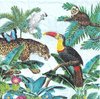 4 Paper Napkins Tropical anmals