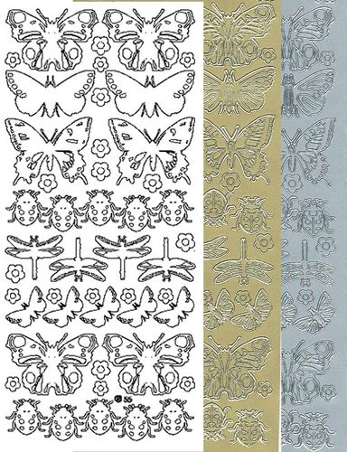 EH Outline Stickers 55 Papillons Coccinelles