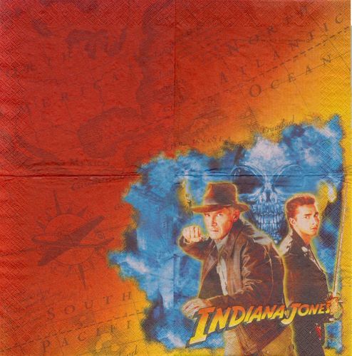 2 Serviettes papier Indiana Jones