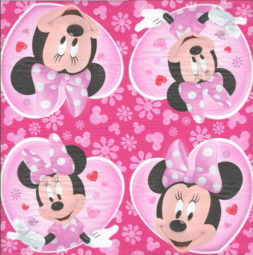 2 Serviettes papier Minnie Mouse Mickey
