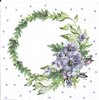 4 Paper Napkins Pansy Wreath