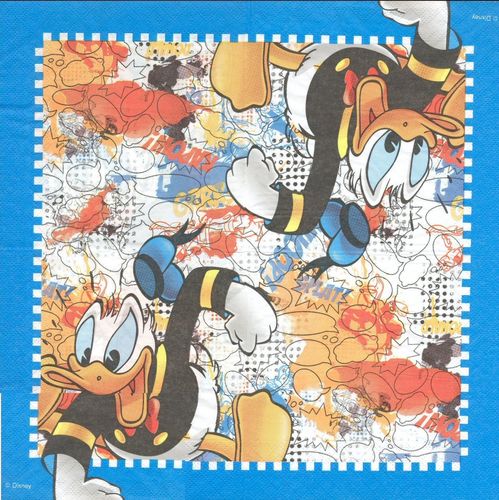 2 Serviettes papier Mickey Disney Donald