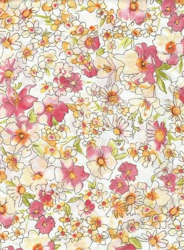 Iron-on patch Fabric A4 Medium Floral