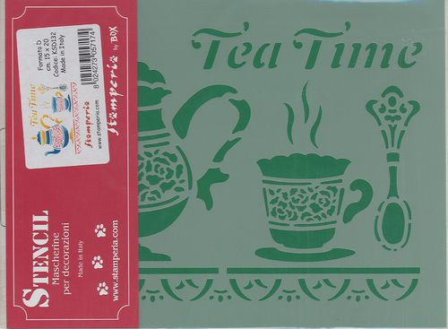 Flexible Stencil Tea Time 15x20 cm