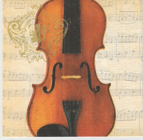 4 Serviettes papier Musique Concerto Violon