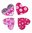 4 Patch Coeurs Thermocollants Tissu Amour