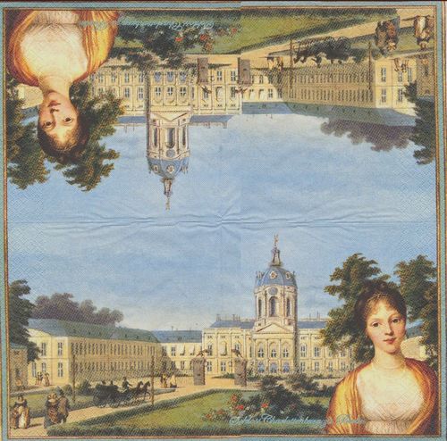 2 Serviettes papier Louise.Château de Charlottenbourg