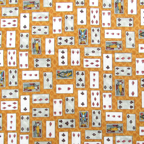 Pièce de tissu Coupon Alice Cartes 54x45 cm