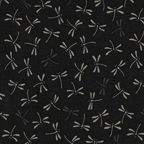 Japanese Fabric Tombo black 45x54