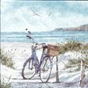 4 Paper Napkins Bike at the beach