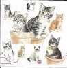 2 Paper Napkins Cute kittens