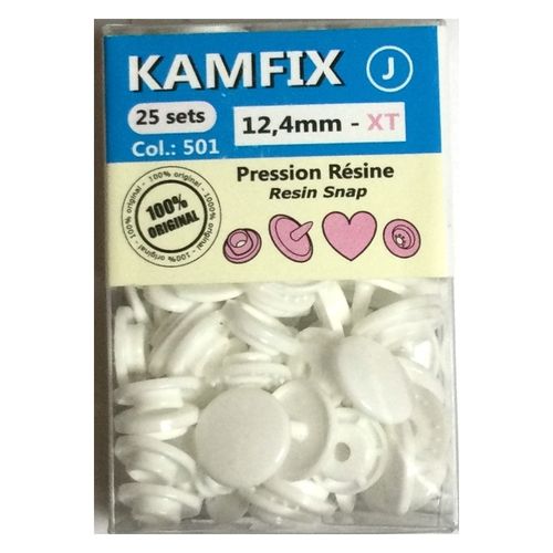 Box 25 KAM Snap Buttons Heart XT 501