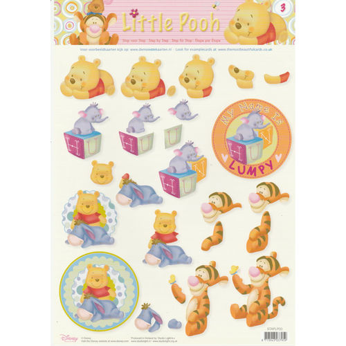 3D Sheet A4 Winnie Little Pooh #3