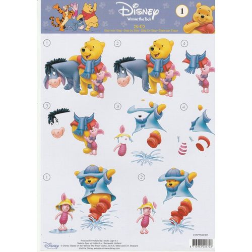 3D Sheet A4 Winnie the Pooh #1