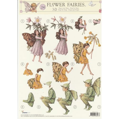 3D Sheet A4 Flower Fairies #24