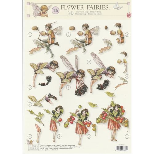 3D Sheet A4 Flower Fairies #26