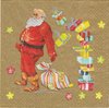 4 Paper Napkins Santa's Giftboxes